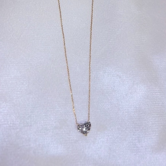 Jewelry - 2ct Heart Shaped Diamond Solitaire on a 14kt Gold Chain with IGI Certificate